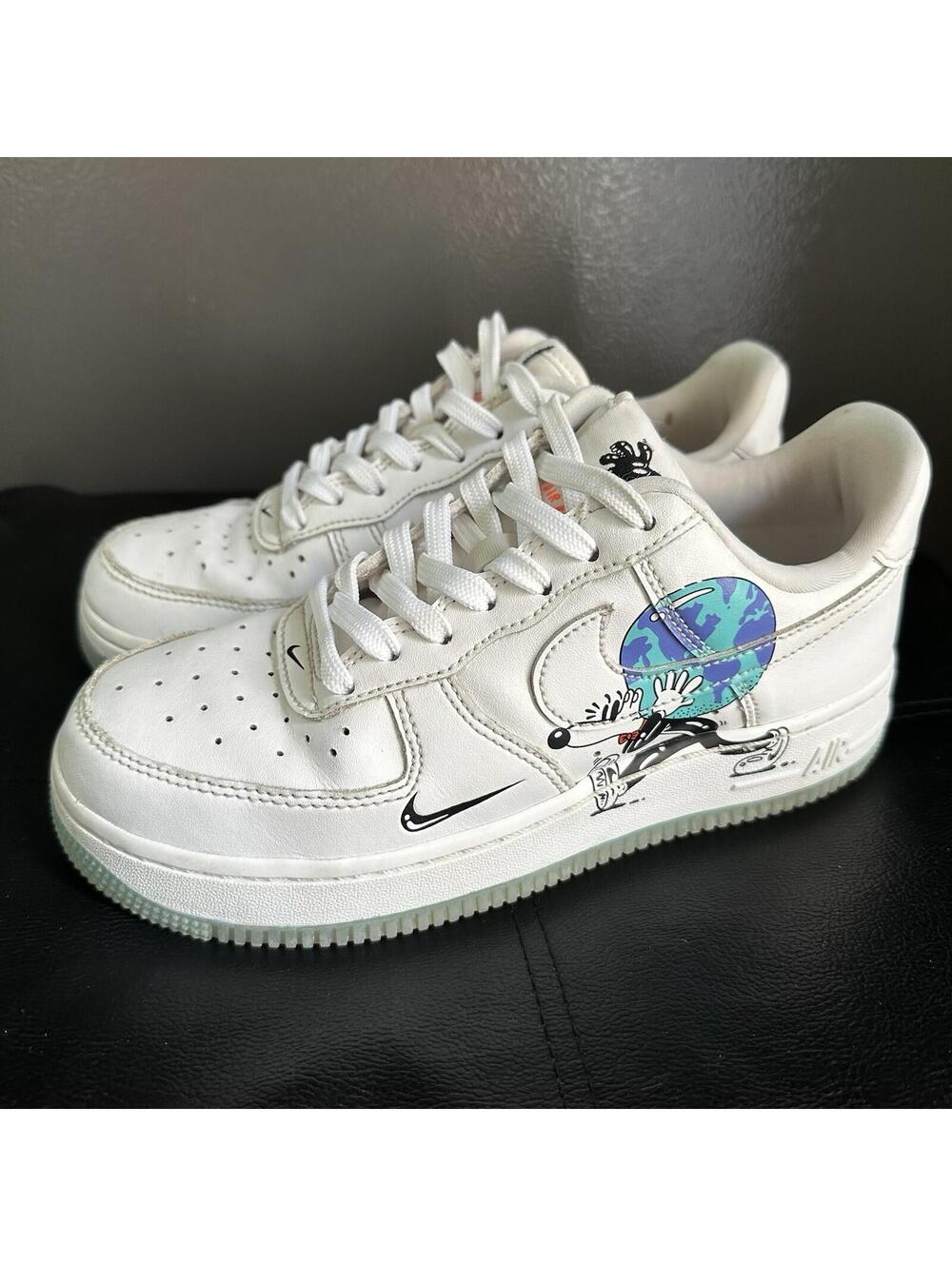 Nike Air Force 1 Steven Harrington Flyleather Earth Day Youth Size 4 C15545-100